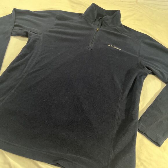 Men’s Medium Navy Half Zip Columbia Pullover Fleece - Picture 4 of 11